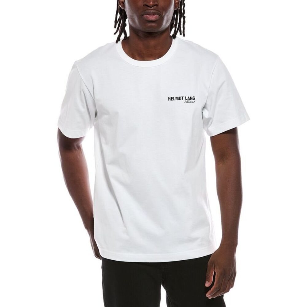 Helmut Lang Mens  Ski Map T-Shirt, White
